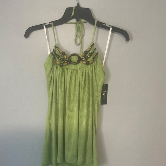 Vintage IZ byer Brat Green Halter Top Size S - Picture 7 of 7
